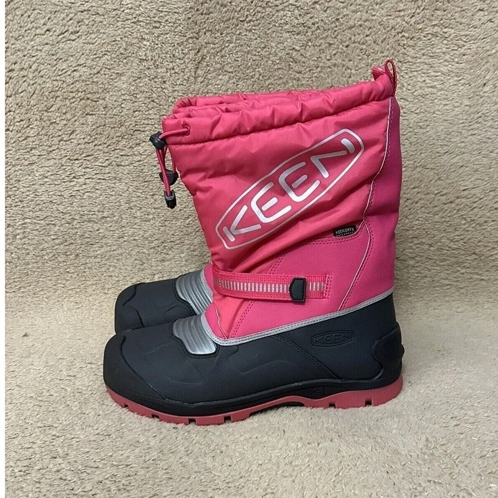 KEEN Winterport Neo DT Waterproof Snow Boots Pink Black Kids Youth 6 1026754